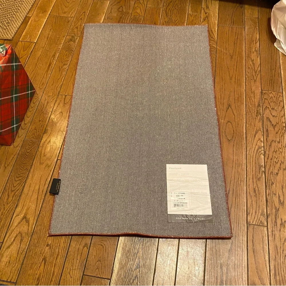 Rifle Paper Co. X Loloi Courtyard Collection Floral Terracotta Accent Rug